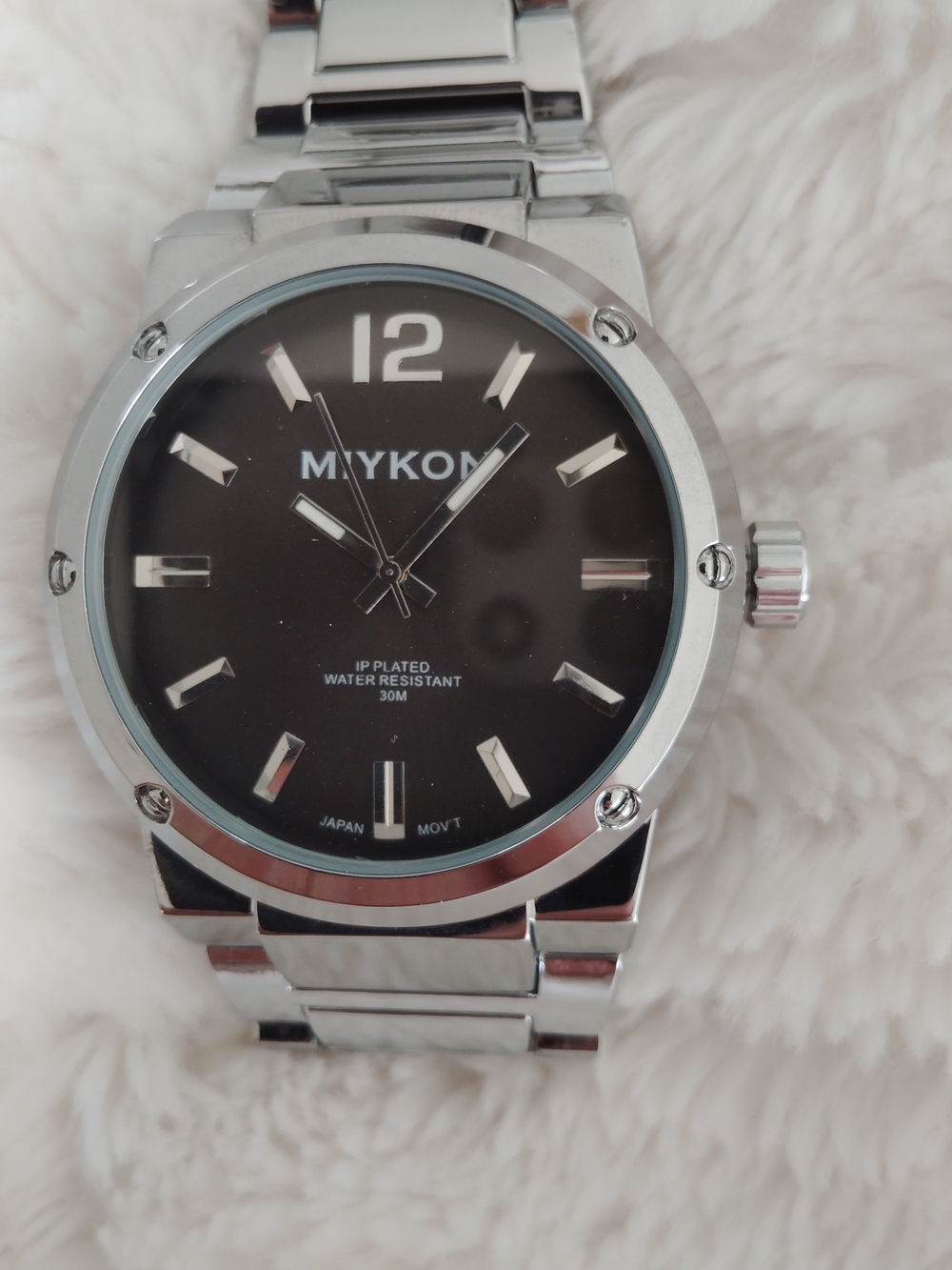 MIYKON Stainless Steel Men's Watch in Black and Silver - Picture 8 of 8